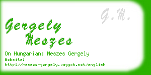 gergely meszes business card